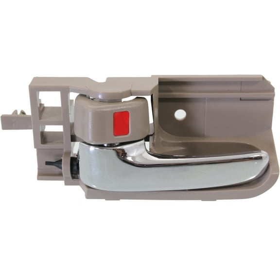 Interior Door Handle Compatible with 2003-2008 Toyota Corolla Front or Rear, Driver Side Brown bezel with chrome lever