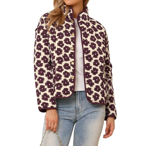 CHAQUETAS FLORES CASUAL INSPIRADORAS CHIC PARA MUJER, ABRIGOS TENDENCIA DE LARGA MANGA CON BOTONES, BEIGE