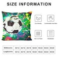 thumbnail image 5 of Orinice Soccer Ball Graphic Decorative Cushion Throw Pillow Cover for Home Couch Living Room Bed Sofa 18x18in, 5 of 5