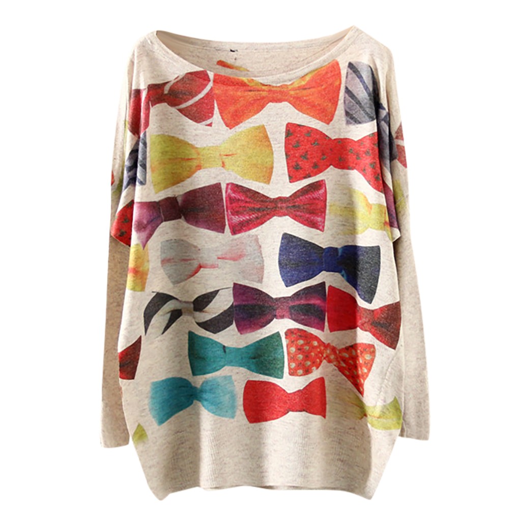 bat print sweater