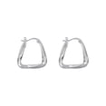 thumbnail image 1 of Pendientes de aro grandes y gruesos para mujer Pendientes de aro de acero inoxidable plateado Pendientes de aro de tubo hueco grueso ovalado, 1 of 5
