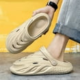 thumbnail image 2 of GPOECD Breathable Indoor Outdoor Clogs for Men Wide Design Soft Sole Comfortable Slippers for Men with Arch Support ZZ01_Beige，43, 2 of 7