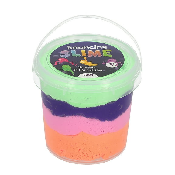 5" Bright Color Bouncing Slime Toy in Plastic Bucket