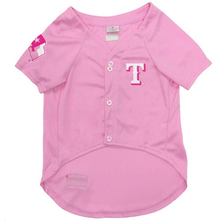 Texas Rangers Pink Pet Jersey