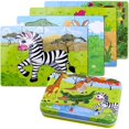 thumbnail image 1 of caja de 4 piezas de rompecabezas en caja infantil, 1 of 5