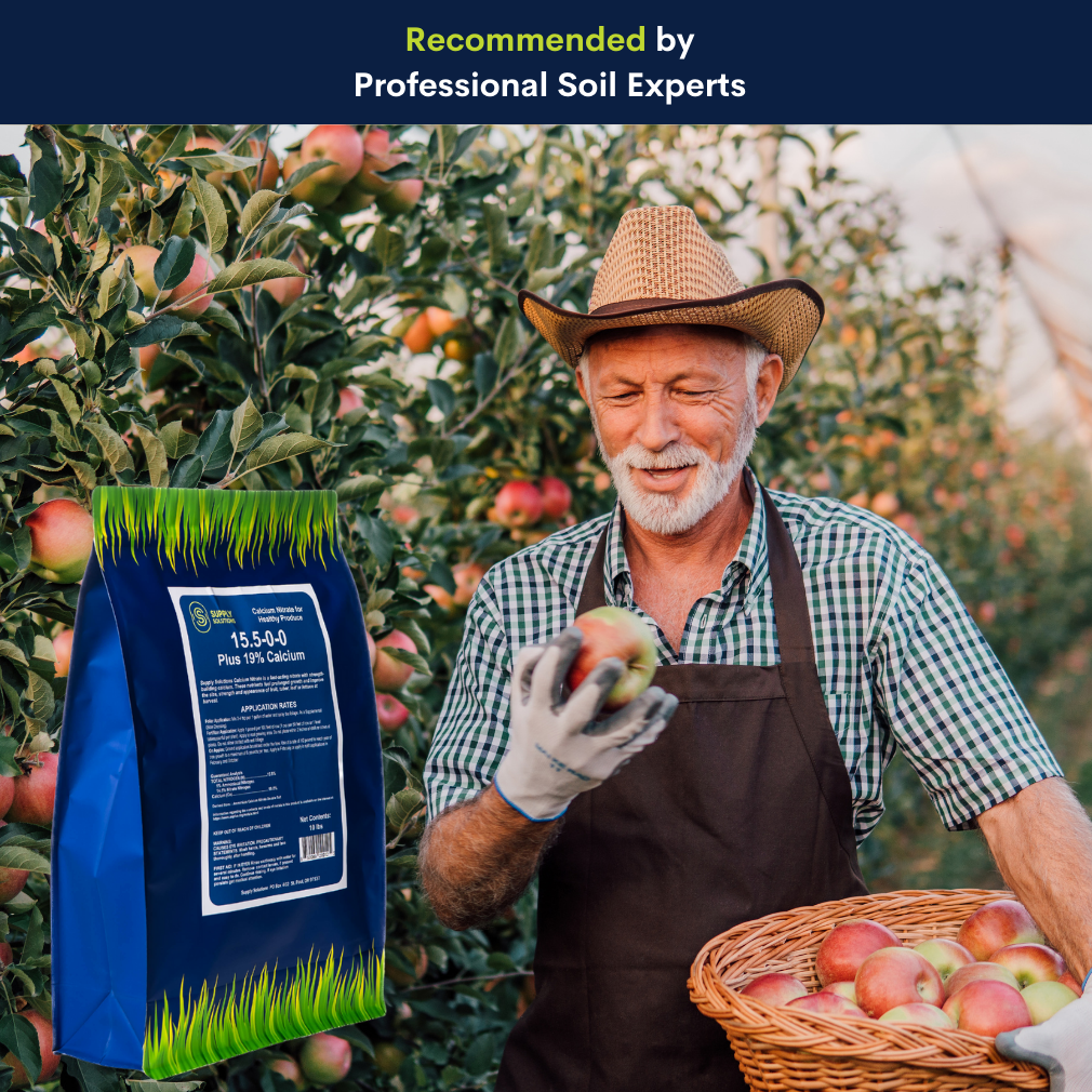 Supply Solutions Calcium Nitrate 15.5-0-0 + 19% Ca | Fast-Acting Water Soluble Fertilizer Prevents Blossom End Rot - Boosts Growth & Yield for Vegetables, Fruit, Gardens & Hydroponics (10 Pounds)