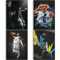 Basketball Canvas Poster Wall Art Print Set of 4 Gifts for Boys Living Room Bedroom Decoration Unframed: 8x12inch