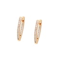 thumbnail image 1 of Modernas Arracadas en V para Dama con Swarovski Oro 18K Lam dorado Unitalla, 1 of 7