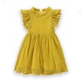thumbnail image 5 of Vestido de niña Vestido de encaje con mangas voladoras Vestido de princesa para niña Falda de niña Vestido plisado para niña Verano, 5 of 5