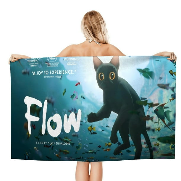 Flow Toalla de playa de secado rápido con diseño temático, regalo para mujeres y niñas, ideal para cumpleaños, fans, amantes de la música, uso en la playa o al aire libre, 78 × 150 cm