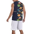 thumbnail image 5 of Gaeub Space Men's Mesh Basketball Jersey, Quick-Drying Sleeveless Top S-4XL, Loose Muscle Tank Top -4X-Large, 5 of 9