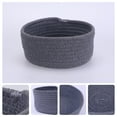 thumbnail image 3 of Unique Bargains Round Woven Storage Basket Small Storage Bin for Home Decor Grey S, 3 of 7