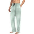 thumbnail image 5 of FREEAMG Grey Checkered Gingham Men's Pajama Pants Sleepwear Lounge Pajama Bottoms, 5 of 7