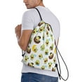 thumbnail image 4 of Yiaed Funny Avocado In Mexican Clothes Print Drawstring Bags Drawstring Backpack Bulk String Back Pack Gym Sport Bag-Small, 4 of 5