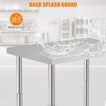 thumbnail image 3 of Garvee Stainless Steel Table for Prep & Work 36x24 Inches with Backsplash, Heavy Duty Commercial Laundry Room Table with Side Hooks & Adjustable Undershelf for Hotel, Outdoor, 3 of 22