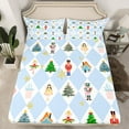thumbnail image 2 of Manfei Kawaii Blue Nutcracker Queen Sheet Sets, Christmas Princess Flat Sheet, Teen Kid Child Queen Fitted Sheet, Microfiber Bedroom Decor, 4 Pieces, 2 of 7