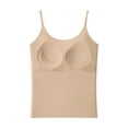 thumbnail image 6 of MVRLSH Womens Tank Tops Loose Fit Casual Adjustable Spaghetti Strap Ice Nylon Built In Bra Layering Camisole Tank Top Tops Brown Size L, 6 of 7