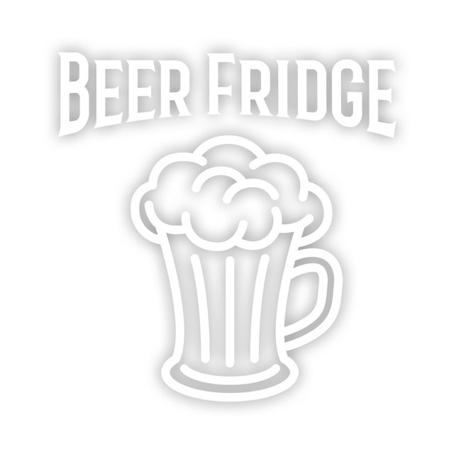 "Warning Beer Fridge" Bumper Sticker Decal - 5 Inch Vinyl, Waterproof, Made In USA