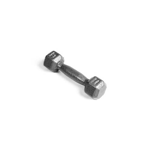 York Barbell 34002 Pro Hex Dumbbell with Cast Ergo Handle, Grey 3 lbs