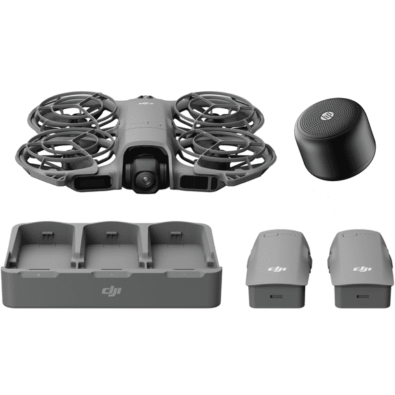 DJI Neo 2 Fly More Combo (Drone Only), 4K Drone With Camera, Palm Takeoff & Landing, Gesture Control, ActiveTrack, Omnidirectional Obstacle Sensing, 3 Batteries