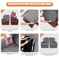 thumbnail image 4 of KINCAM Loveseat Recliner Cover 2-Pieces,Stretch Reclining Couch Cover with Pockets Daily Furniture Protection,Light Gray, 4 of 8