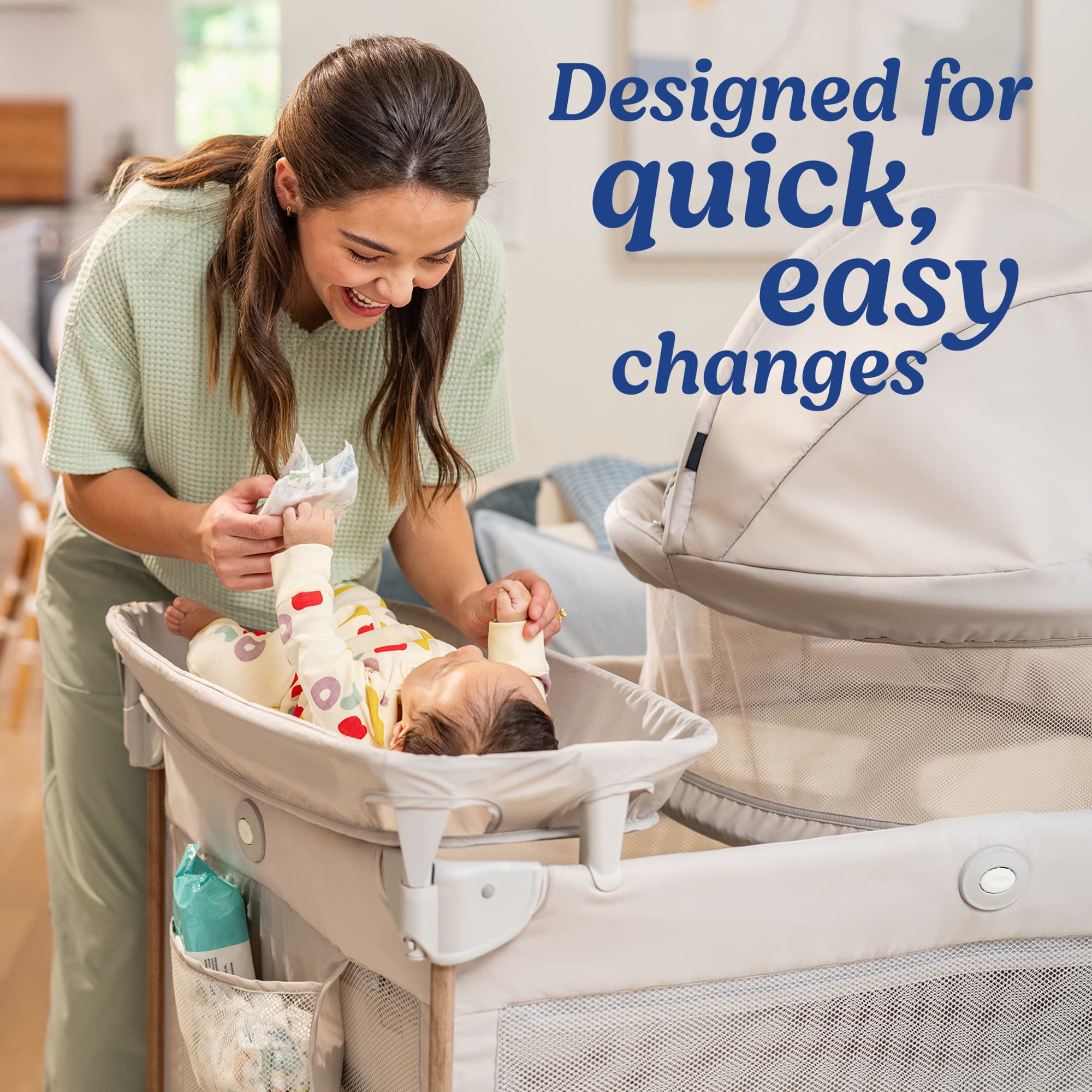 Graco Pack 'n Play Travel Dome Lux Playard, Linden Beige photo 5