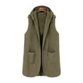 thumbnail image 2 of Mgmyaa Womens Sleeveless Hooded Fleece Vest Jacket with Pocket, Cozy Warm Casual Blanket Comfortable Outerwear for Fall Winter 2025 Fashion, Fleece Lined Layering Top for Home and Outdoor Activities, 2 of 8