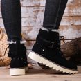 thumbnail image 6 of SACFOF Winter Snow Boots for Women,Warm Fur Lined Ankle Boots Comfortable Suede Lace Up Booties Cute Flat Shoes,Traction, 6 of 6