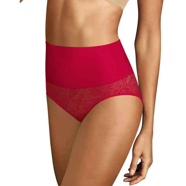 Maidenform Culotte Tame Your Tummy pour Femmes, TG, Scarlet Berry
