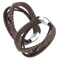 thumbnail image 1 of EOTVIA Leather Bracelet, Fashion Hand‑Made Bracelet, For Travel Friends Business Parties, 1 of 8