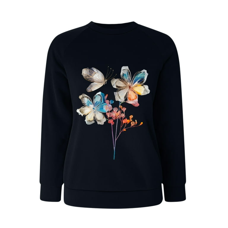 Modern casual printed color long sleeve sweatshir sale