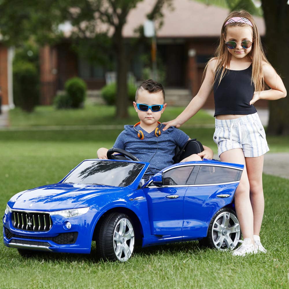 VOLTZ TOYS 12V Tour en Voiture pour les Enfants, Maserati Levante avec  Télécommande Parentale, Poignée Bar et Roulettes, Éclairage LED, Siège en  Cuir et MP3, Modèle sous Licence (Bleu) - Walmart.ca