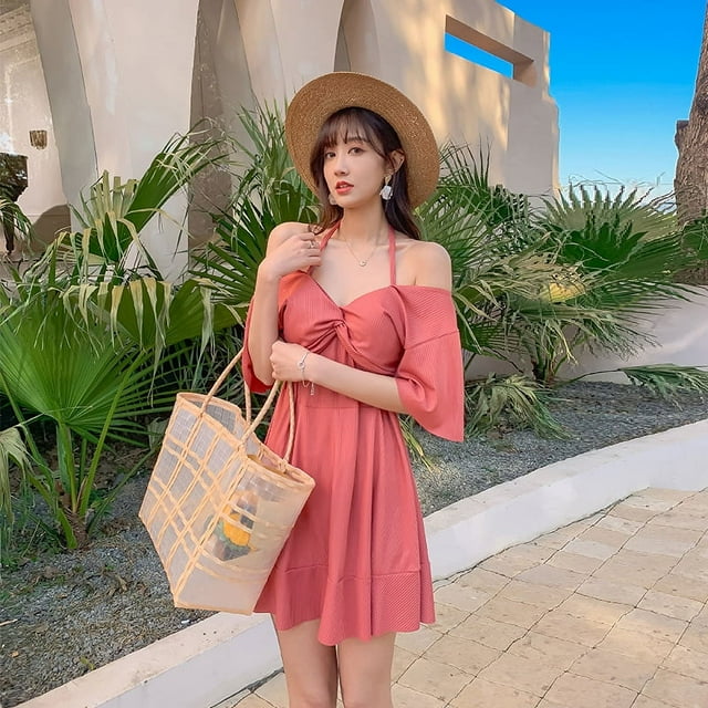 Traje de baño de una pieza de gran tamaño para mujer, traje de baño de aguas termales al por mayor, traje de baño para mujer, profesional, conservador, que cubre el vientre, traje de baño nuevo y