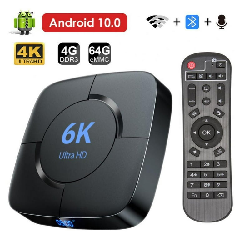 Electrify Siege telex TV Box Android 10.0 4GB RAM 32GB ROM H616 Smart TV Box Set Top Box with USB  2.0 Ultra HD 4K 6K HDR Dual Band WiFi 2.4 5.8GHz BT4.1 Android TV Box -  Walmart.com
