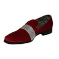 thumbnail image 5 of Men Formal shoes After midnight Velvet silver Crystal Slip on 6715 Red/Silver, 5 of 9