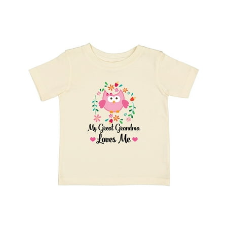 

Inktastic My Great Grandma Loves Me Owl Gift Baby Girl T-Shirt