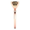 thumbnail image 3 of Clara Pucci 14K Rose Gold 3ct Champagne Solitaire Ring for Women, 3 of 8