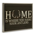 thumbnail image 3 of Stupell Industries Hang Your Antlers Rustic Hunting Phrase Inspirational Painting Brown Floater Framed Canvas Art Print Wall Art, 21 x 17, 3 of 9