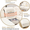 thumbnail image 5 of 2023 New Universal Sofa Cover, Stretch Couch Cushion Slipcovers Replacement, Anti-Slip L Shape Sofa Covers, Chaise Lounge Sofa Slipcover (Weave Ivory White,M Size Back Cover), 5 of 7