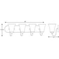 thumbnail image 6 of Classic Collection Four-Light Brushed Nickel Etched Glass Traditional Bath Vanity Light, 6 of 6