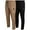 Black Khaki, variant on Southpole Mens Jogger Pants - 2 Pack Lightweight Stretch Woven Tech Jogger Pants for Men (S-XL)
