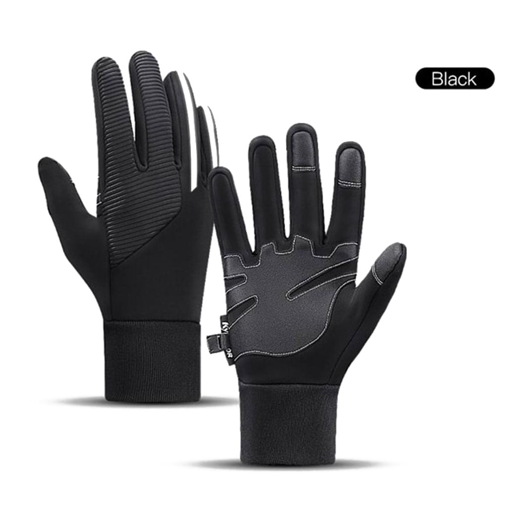 Gloves for bike windproof running gloves for touch screen non slip 