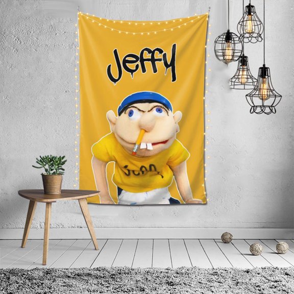 Tapestry Wall Hanging Curtain, SML Jeffy Art Poster Home Decor for Bedroom Living Room Party 60x40in