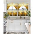 thumbnail image 4 of Sunflower Flowers Swag Curtains for Living Room/Bedroom Windows, Summer Watercolor Floral Field Kitchen Curtains and Valances Set 36 Inch Length, Light Filtering Swags Valance Curtain Panels, 4 of 5