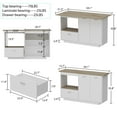 thumbnail image 2 of MONSLIPA Kitchen Island with Drop Leaf Countertop, Kitchen Storage Cabinet with Open Shef and Drawer for Dining Room, 2 of 6