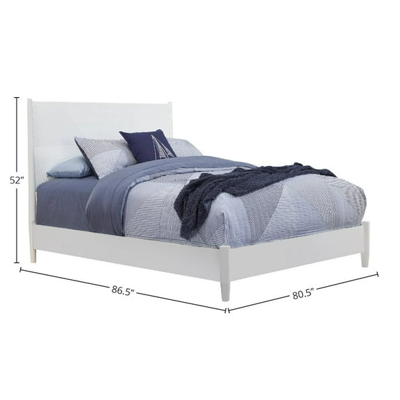 Alpine Furniture Tranquility Standard King Panel Bed, White