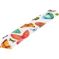 thumbnail image 5 of Coolnut 13"x70" Rectangle Watercolor Butterflies Printed Table Runner for Wedding Birthday Holiday, 5 of 7