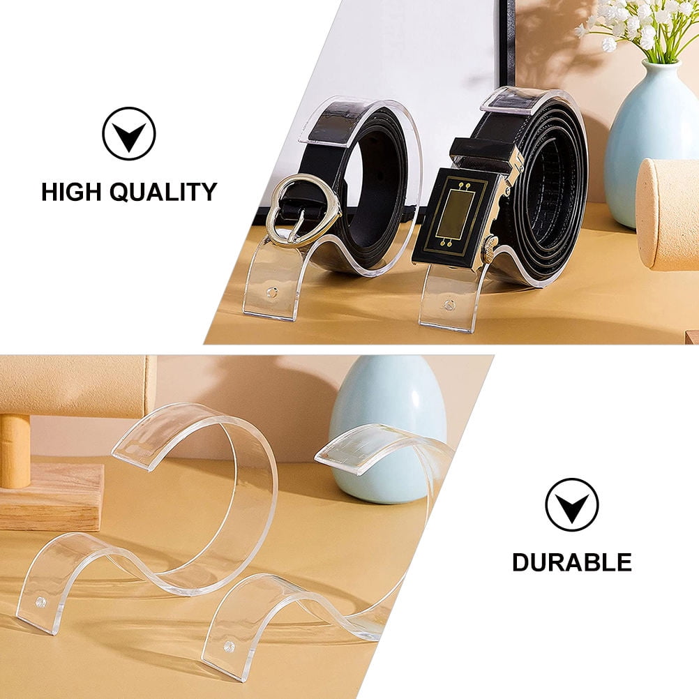 HOMEMAXS Belt Display Stand SShaped Acrylic for Store and Home Use Transparent Material High Quality