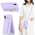 thumbnail image 5 of iPhone Xs Case for Women with Card Holder, iPhone Xs Phone Case with Strap,iPhone X Crossbody Lanyard Cases with Credit Card Slots Kickstand with Ring Holder Stand Case,5.8 Inch,Purple, 5 of 13