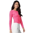 thumbnail image 5 of ADAR UNIFORMS 3 Pack Women's Comfort Long Sleeve T-Shirt/Underscrub Tee - 2903 - Heather Fuchsia - S, 5 of 7
